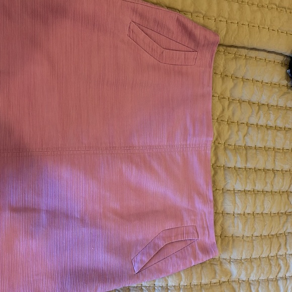 Ann Taylor Factory Pink Textured Midi Skirt - Picture 2 of 6